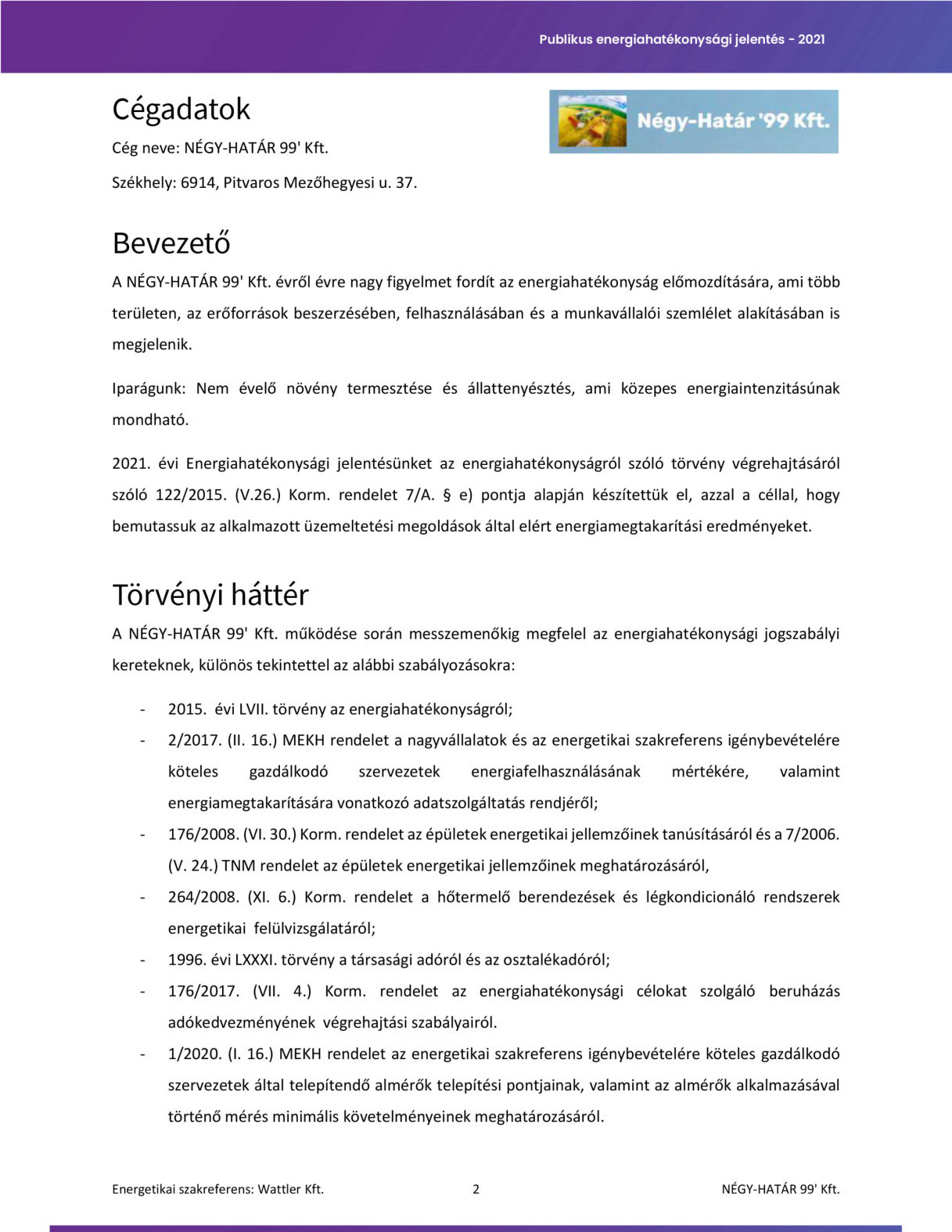 energetikai referencia